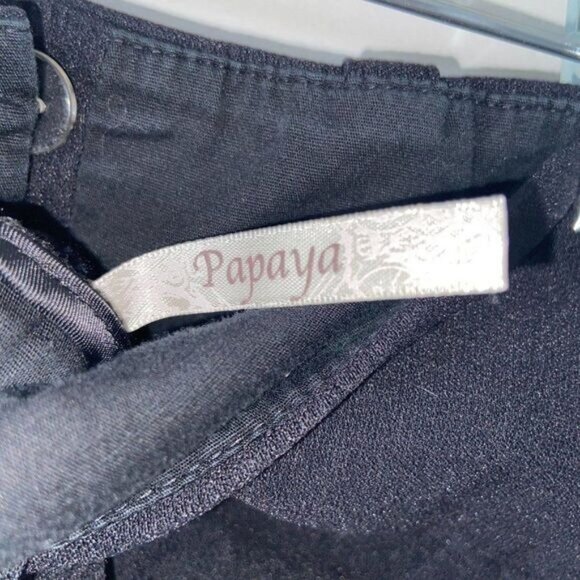 PAPAYA‎ Ladies Black Knee Length Stretchy Back Slit Skirt Large - Picture 7 of 8